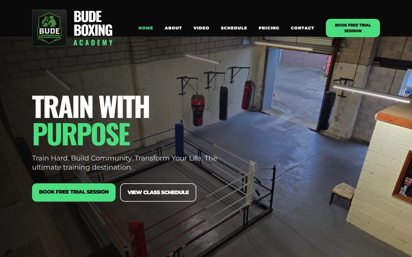 Bude Boxing Academy website