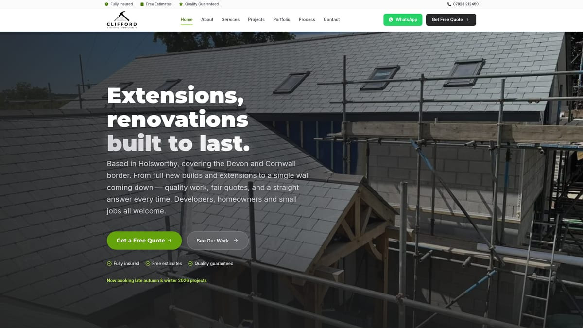 Clifford Building Contractors website