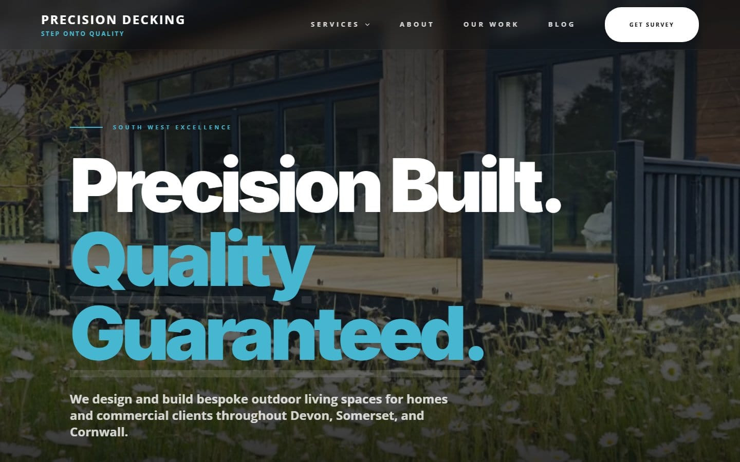 Precision Decking website