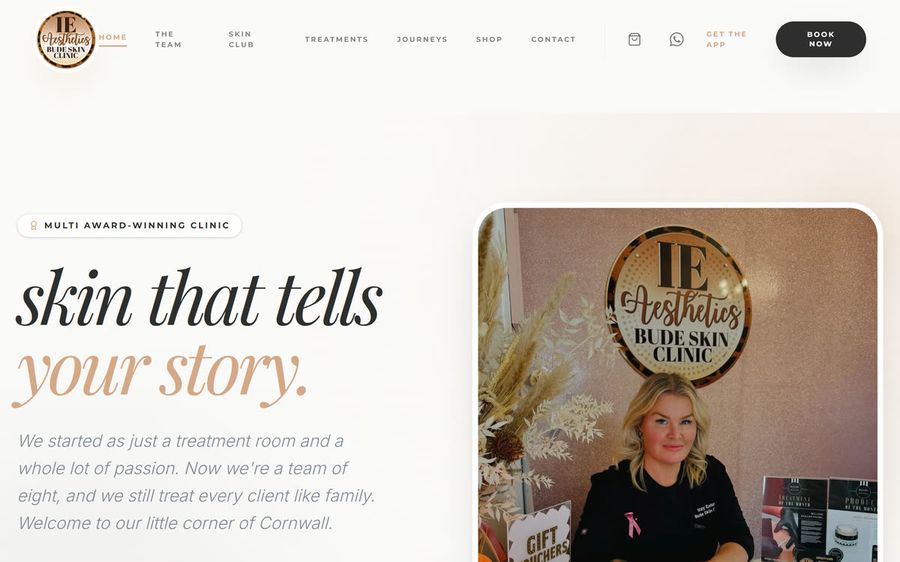 The Bude Skin Clinic website we built